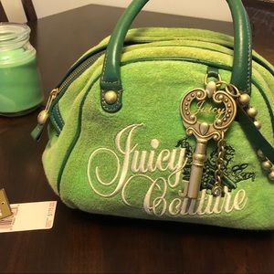 Green Juicy Couture Purse Bowler Bag